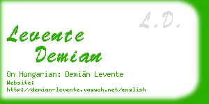 levente demian business card